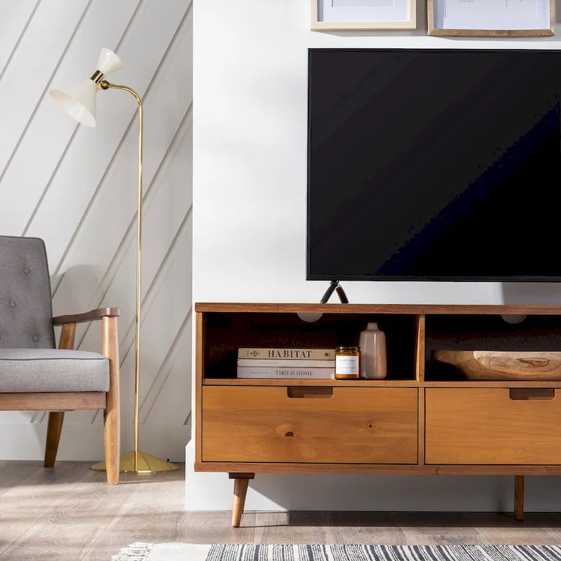 Middlebrook Alby 70-inch Mid-Century Solid Wood TV Stand