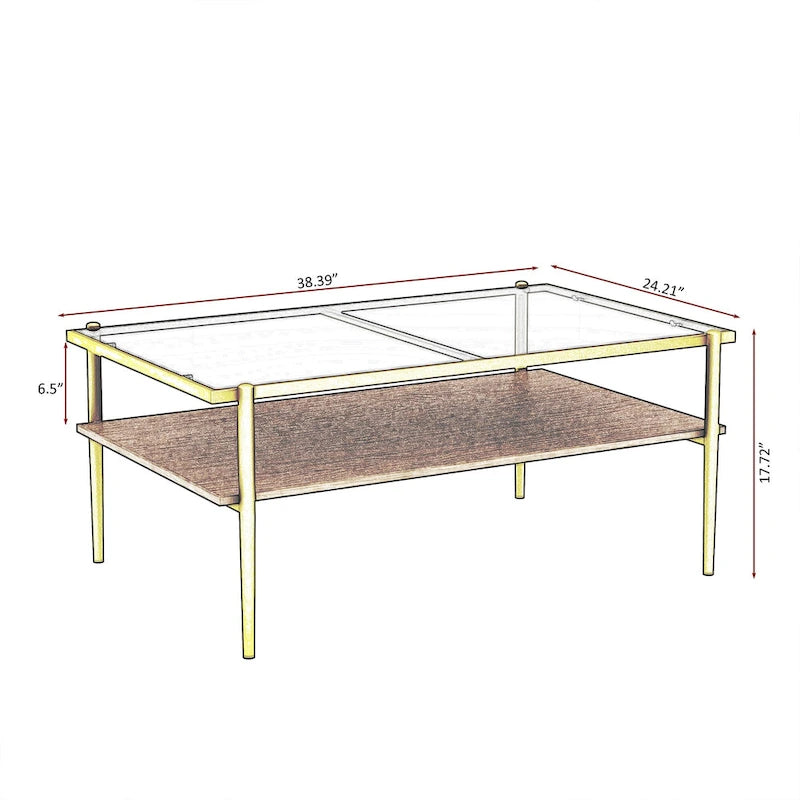 Coffee Table and End tables Set of 3, Tempered Glass Table with MDF layer, Modern Tables for Living Room , Gray Glass