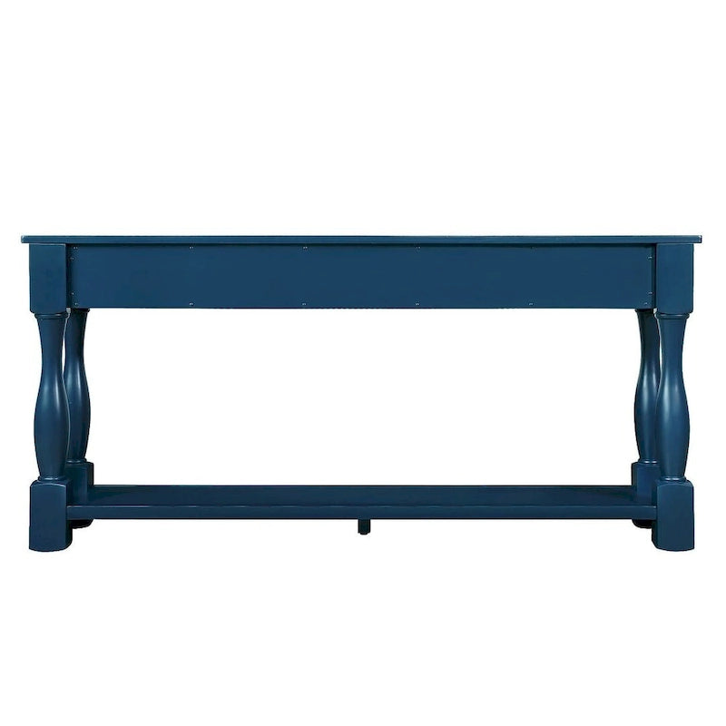 63 Solid Wood Console Table with 3 Drawers and 1 Bottom Shel