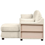 Pull Out Sleeper Sofa L-Shaped Couch Convertible Sofa Bed with Storage Chaise, Storage Racks and USB Ports