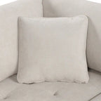 117.3 Oversized Sectional Sofa U- shaped Sofa Couch Pull-out Sofa Bed with Two Throw Pillows for Living Room, Beige