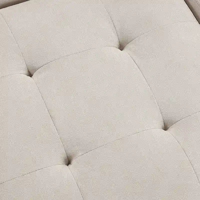 117.3 Oversized Sectional Sofa U- shaped Sofa Couch Pull-out Sofa Bed with Two Throw Pillows for Living Room, Beige