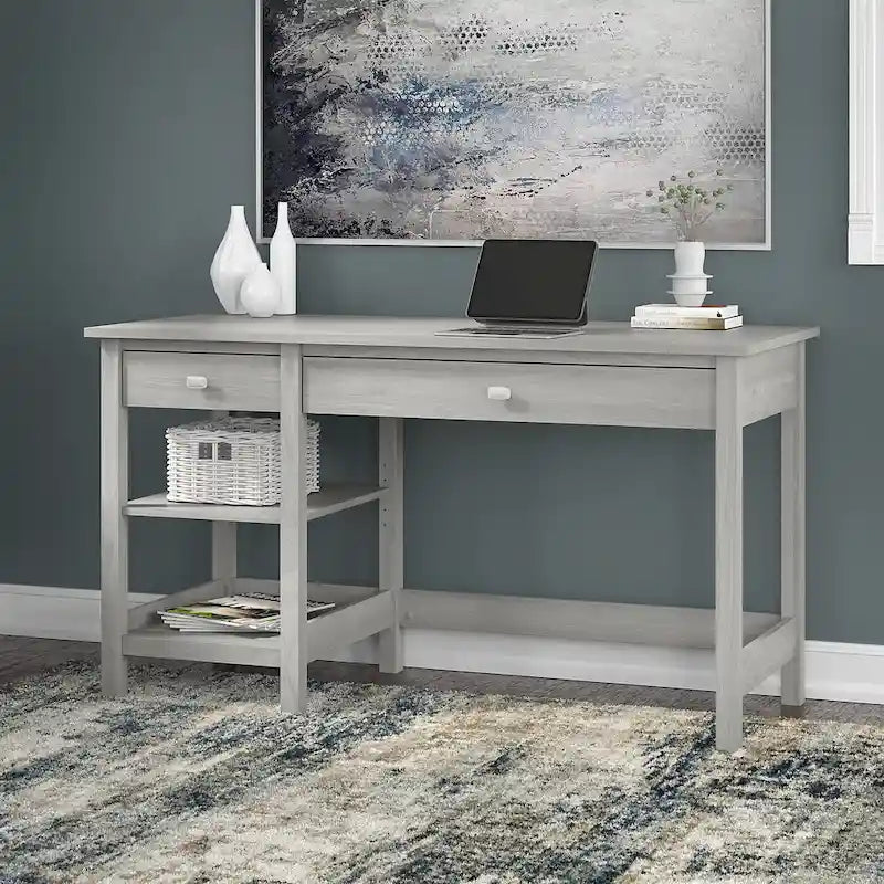 Broadview 54W Computer Desk with Shelves by Bush Furniture