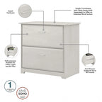 Cabot 60W L-Desk with Hutch, Cabinet and Bookcase by Bush Furniture