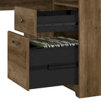 Cabot 60W L-Desk with Hutch, Cabinet and Bookcase by Bush Furniture