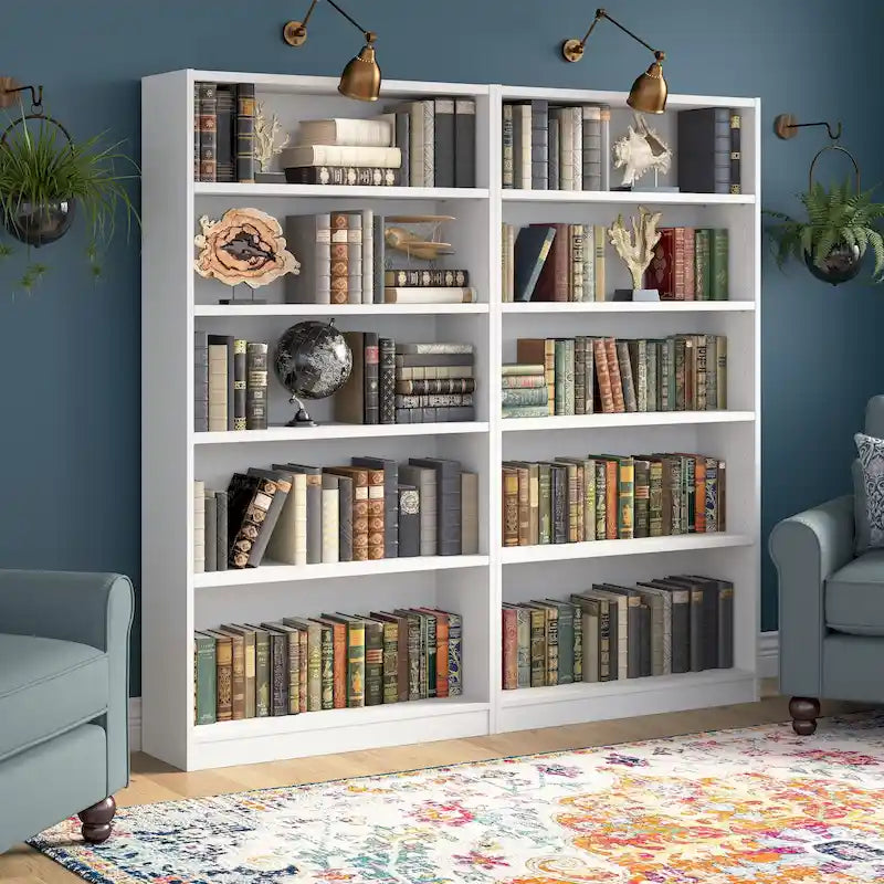 Universal Tall 5 Shelf Bookcase Storage - Set of 2 by Bush Furniture