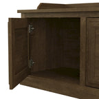 Woodland 40W Hall Tree and Shoe Bench with Doors by Bush Furniture