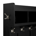 Woodland 40W Hall Tree and Shoe Bench with Doors by Bush Furniture