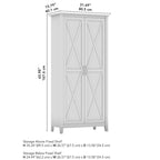 Key West Tall Storage Cabinet with Doors and Shelves by Bush Furniture