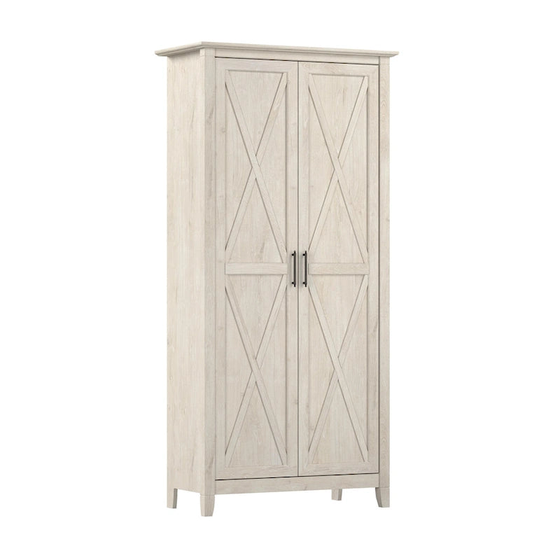 Key West Tall Storage Cabinet with Doors and Shelves by Bush Furniture
