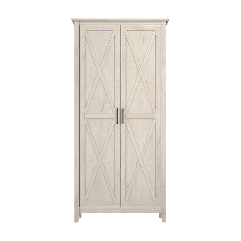 Key West Tall Storage Cabinet with Doors and Shelves by Bush Furniture