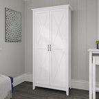 Key West Tall Storage Cabinet with Doors and Shelves by Bush Furniture