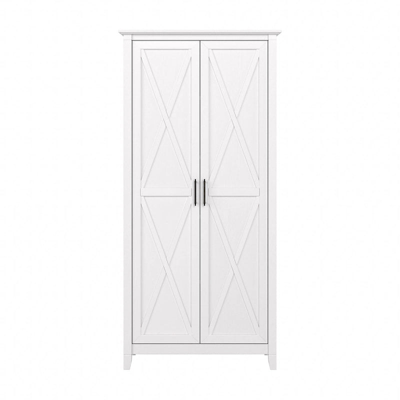 Key West Tall Storage Cabinet with Doors and Shelves by Bush Furniture