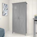 Key West Tall Storage Cabinet with Doors and Shelves by Bush Furniture