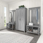 Key West Tall Storage Cabinet with Doors and Shelves by Bush Furniture