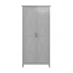 Key West Tall Storage Cabinet with Doors and Shelves by Bush Furniture