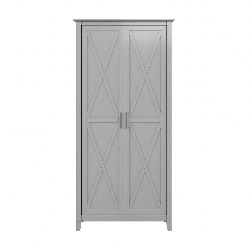 Key West Tall Storage Cabinet with Doors and Shelves by Bush Furniture