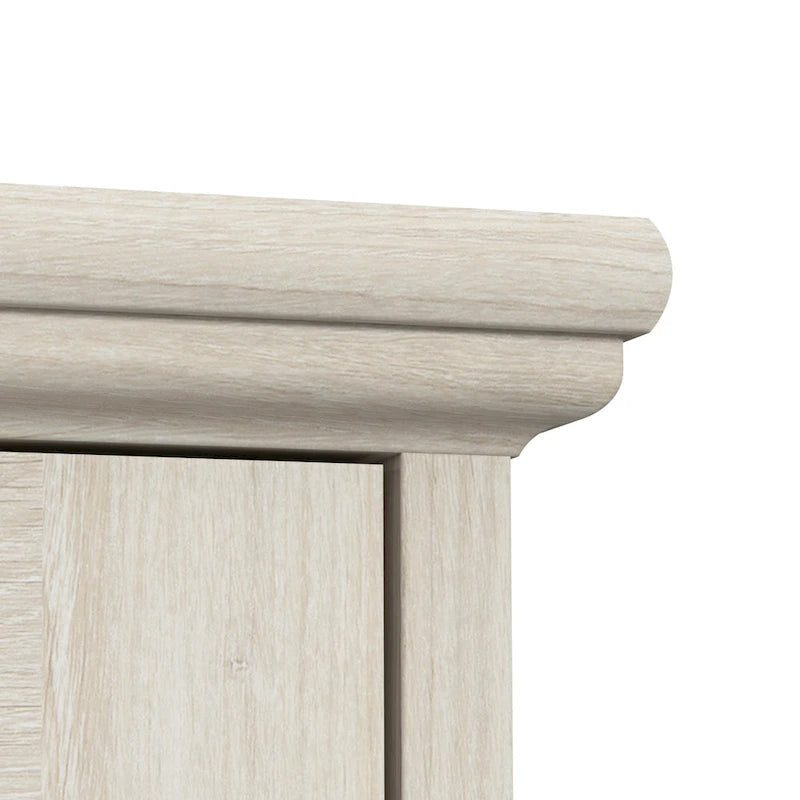 Lennox Farmhouse 5 Shelf Bookcase with Glass Doors by Bush Furniture