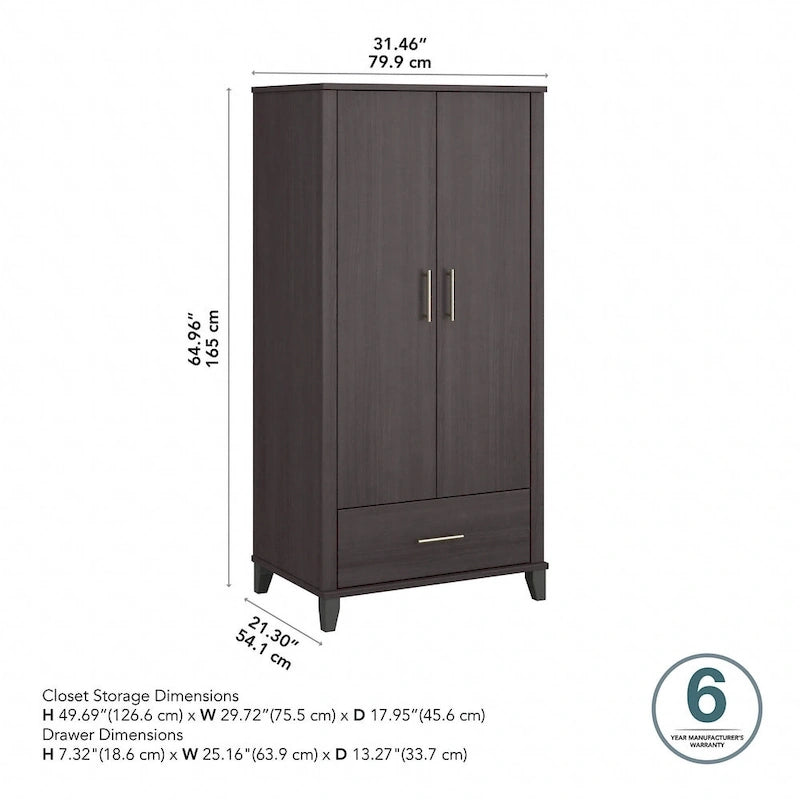 Somerset Large Armoire Cabinet by Bush Furniture