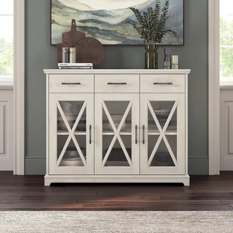 Lennox 46W Sideboard Buffet Cabinet with Drawers by Bush Furniture