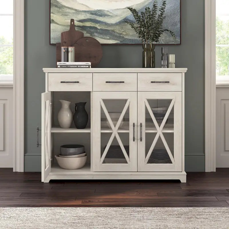 Lennox 46W Sideboard Buffet Cabinet with Drawers by Bush Furniture