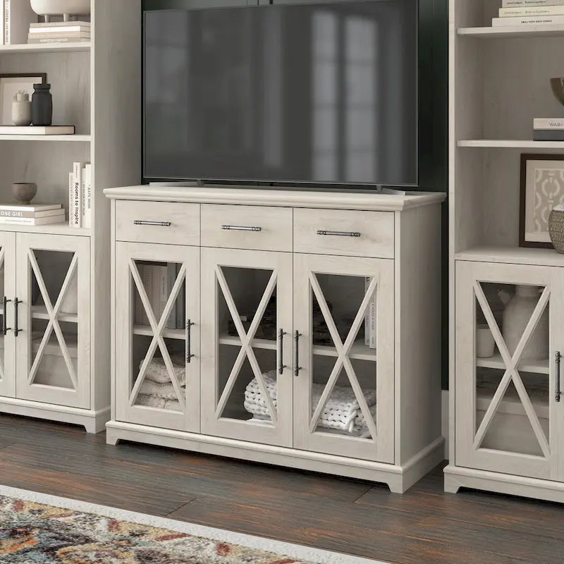 Lennox 46W Sideboard Buffet Cabinet with Drawers by Bush Furniture