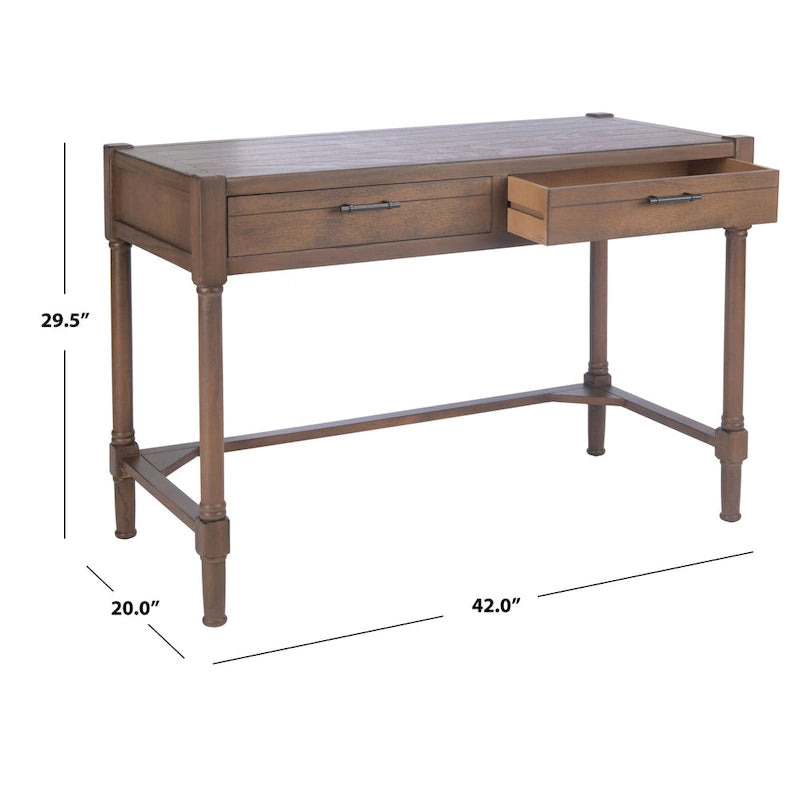 SAFAVIEH Zennure White Washed Grey Writing Desk