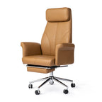 Glitzhome 49H Modern Adjustable Swivel High Back Ergonomic Office Chair with Armrest and Extendable Footrest