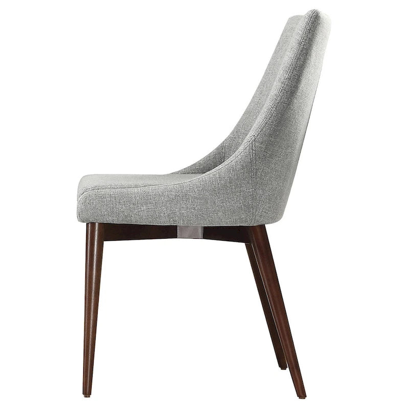 Sasha Mid-century Grey Fabric Upholstered Tapered Leg Dining Chairs (Set of 2) iNSPIRE Q Modern