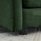 3-Piece Modular Chenille Upholstered L-Shaped Sectional Sofa with Ottoman