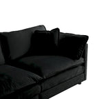 3-Piece Modular Chenille Upholstered L-Shaped Sectional Sofa with Ottoman