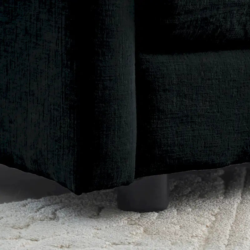 3-Piece Modular Chenille Upholstered L-Shaped Sectional Sofa with Ottoman