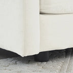 3-Piece Modular Chenille Upholstered L-Shaped Sectional Sofa with Ottoman