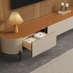 78.7 Leather TV Stand, Modern Entertainment Center with 3 Drawers