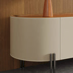 78.7 Leather TV Stand, Modern Entertainment Center with 3 Drawers
