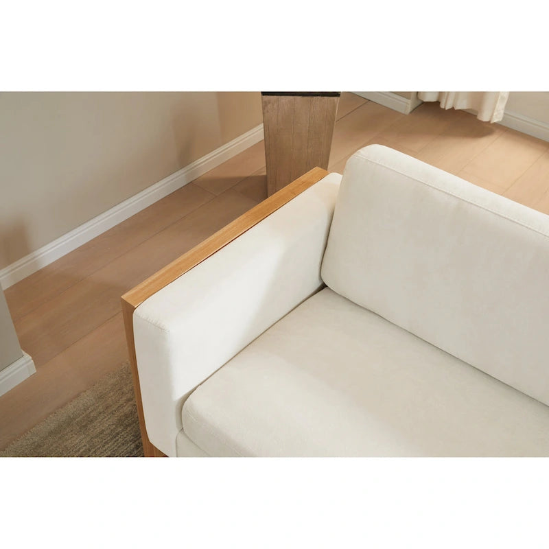 Christopher Knight Home - Lily Modern 79 3-Seater Sofa with Solid Wood Legs