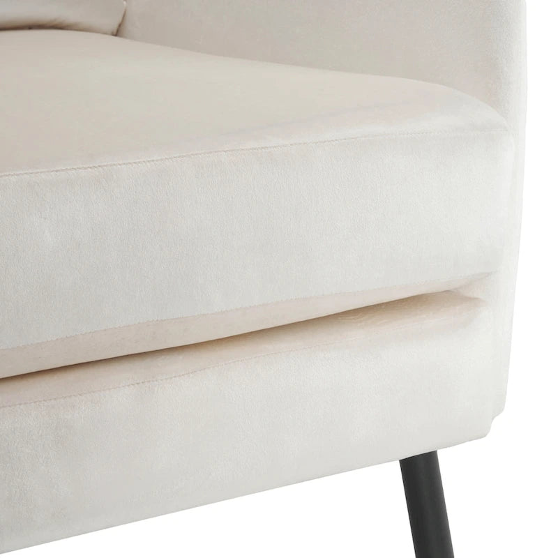 Stylish Wing Back Velvet Accent Chair by Christopher Knight Home