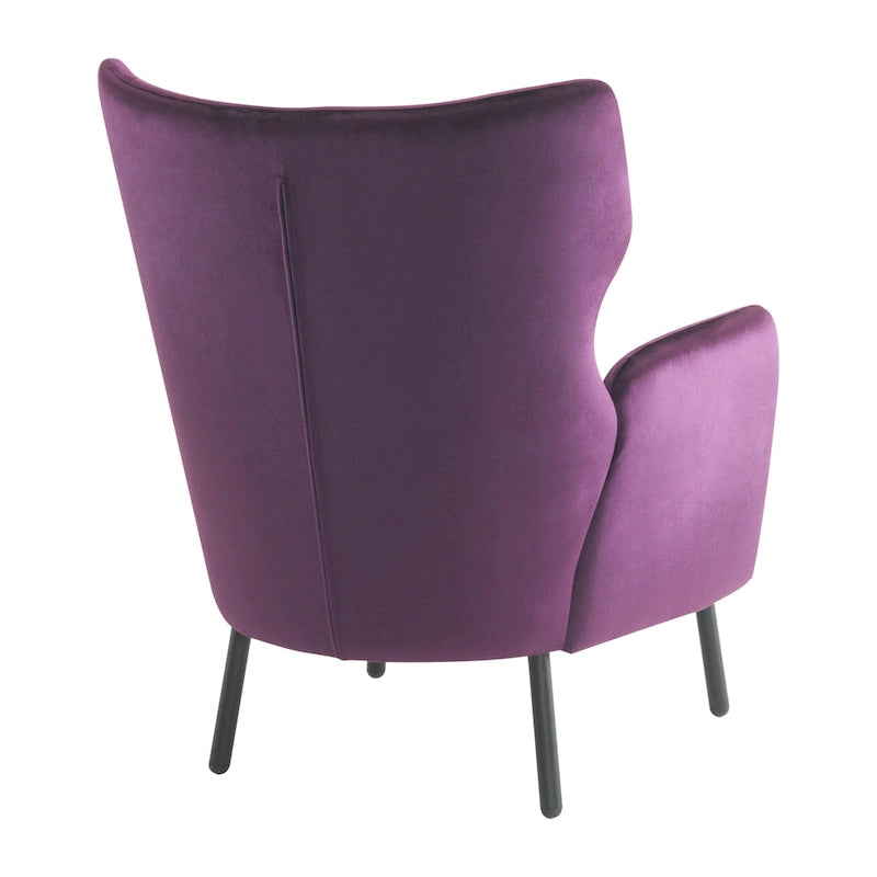 Stylish Wing Back Velvet Accent Chair by Christopher Knight Home