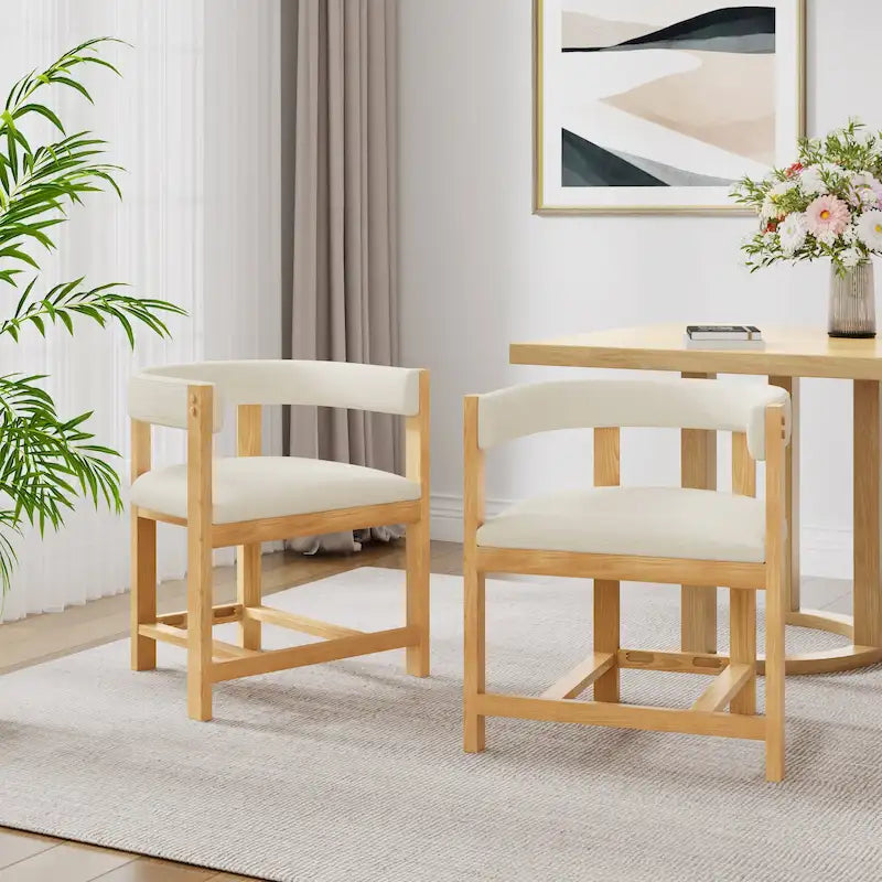 Christopher Knight Home - Bennett Elegant Barrel-Back Dining Armchair Set of 2