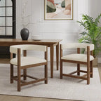 Christopher Knight Home - Bennett Elegant Barrel-Back Dining Armchair Set of 2