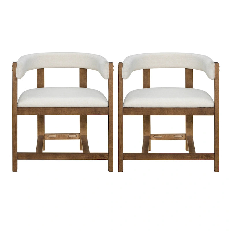 Christopher Knight Home - Bennett Elegant Barrel-Back Dining Armchair Set of 2