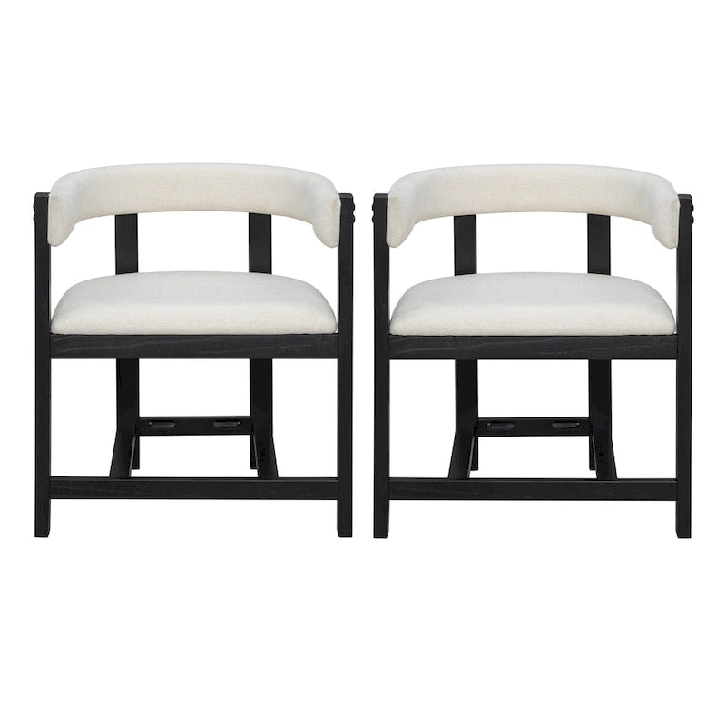 Christopher Knight Home - Bennett Elegant Barrel-Back Dining Armchair Set of 2