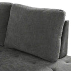Christopher Knight Home-Miranda Convertible Polyester Sectional Sofa with Storage and Reversible Tray
