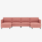 Christopher Knight Home - Benjamin Grand 6-Seater U-Shaped Sofa with Movable Ottoman and Convenient Storage Pockets