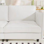 Christopher Knight Home - Benjamin Grand 6-Seater U-Shaped Sofa with Movable Ottoman and Convenient Storage Pockets