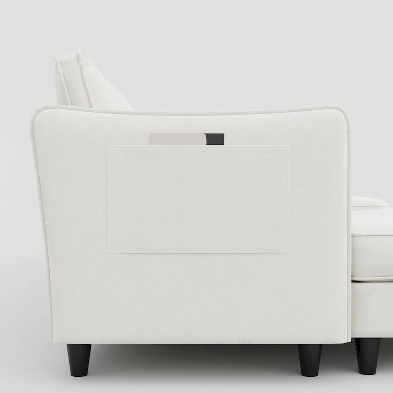 Christopher Knight Home - Benjamin Grand 6-Seater U-Shaped Sofa with Movable Ottoman and Convenient Storage Pockets