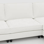 Christopher Knight Home - Benjamin Grand 6-Seater U-Shaped Sofa with Movable Ottoman and Convenient Storage Pockets