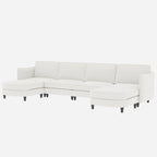 Christopher Knight Home - Benjamin Grand 6-Seater U-Shaped Sofa with Movable Ottoman and Convenient Storage Pockets