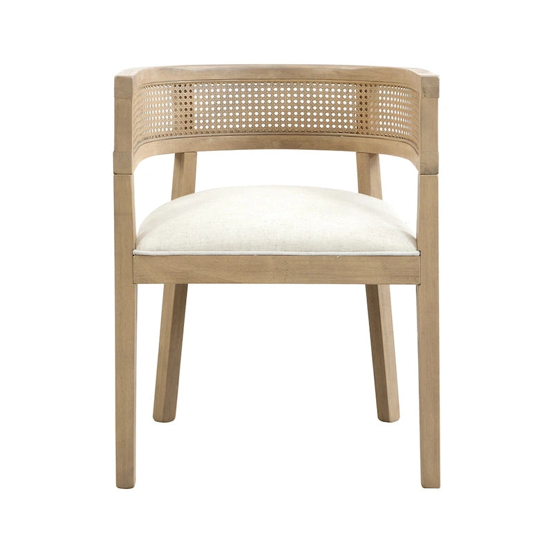 Halea Farmhouse Rubberwood Dining Chairs with Cane Back (Set of 2) by Christopher Knight Home