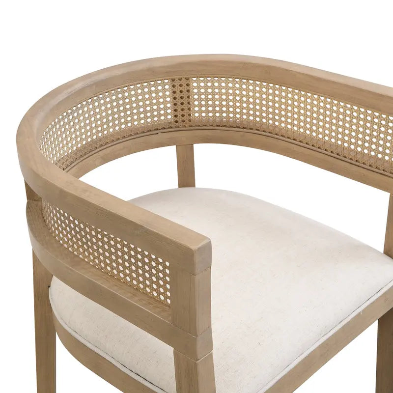 Halea Farmhouse Rubberwood Dining Chairs with Cane Back (Set of 2) by Christopher Knight Home
